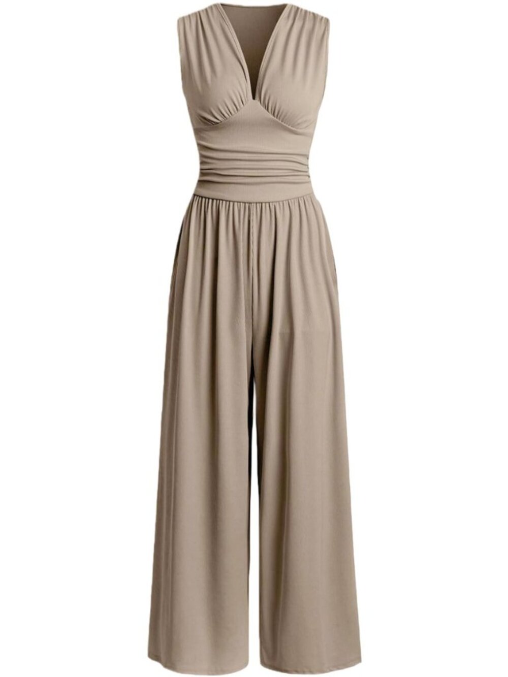 Womens Jumpsuits Dressy Rib Knit Casual Stretchy Vacation Rompers